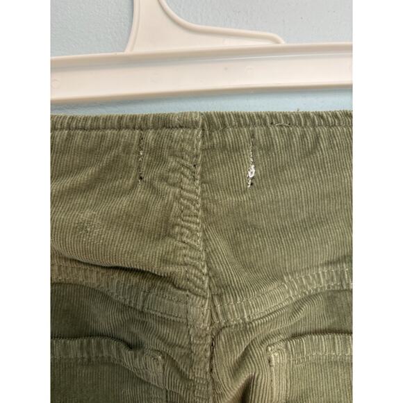 Free People pants women’s Sz 27 green corduroy Jenny High rise Skinny flare boho - Picture 4 of 8
